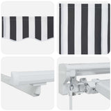 Manual Awning Frame with LEDs Anthracite and White 4 x 3.5 m 3420636