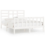 Bed Frame without Mattress White 140x200 cm Solid Wood Pine 3107614