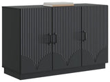 Sideboard Black 89 x 34.5 x 77 cm Engineered Wood 895336