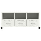 TV Cabinet White 100.5x39x43.5 cm Steel 846697