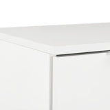 Sideboard High Gloss White 71x35x80 cm Engineered Wood 283715