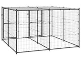 Outdoor Dog Kennel Steel with Roof 4.84 m 3082249