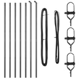 Fence Post 7 pcs Grey Steel 42004208