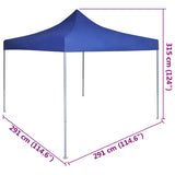 Party Tent Folding Blue 291 x 291 x 315 cm Oxford Fabric 42023542