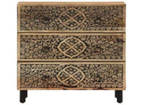 Side Cabinet 60x33x75 cm Solid Wood Mango 358215