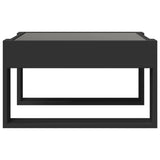 ZNTS Coffee Table with Infinity LED Black 50x53x30 cm 847624