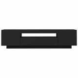 TV Cabinet with LED Lights Black 160x35x40 cm 804428