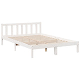 Extra Long Bed Frame without Mattress White 160x220 cm Solid Wood Pine 852451
