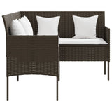 Couch Sofa Brown and Cream White 318586