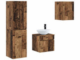 Bathroom Furniture Set 3 pcs Old Wood 33 x 34.5 x 160 cm 3406091