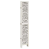 Room Divider 6 Panels White Solid Wood Paulownia 358748