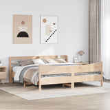 Bed Frame with Headboard 180x200 cm Super King Solid Wood Pine 3307035