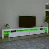 TV Cabinet with LED Lights White 290x36.5x40 cm 3152802