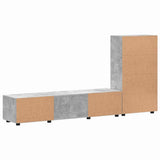 TV Cabinet Set FLORIN 3 pcs Concrete Grey Engineered Wood 3397937