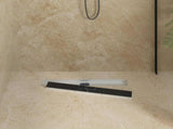 Shower Drain Glass Cover with 360&deg Siphon Black 60 cm 42015974
