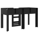Bunk Bed for Kids Black Oak 75 x 190 cm Engineered wood 3410468