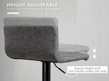 Adjustable Barstools Set of 2, Swivel Counter Bar Chairs, Bar Stools with Footrest, PU Leather, Gas T3398P330534