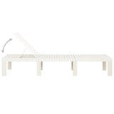 315826 Sun Lounger Plastic White