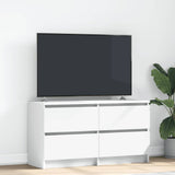 TV Cabinet White 100x35x54 cm Engineered Wood 861796