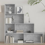 Book Cabinet/Room Divider Concrete Grey 155x24x160 cm Engineered Wood 800661