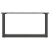 Coffee Table Legs U-Shaped 2 pcs Anthracite 70x cm Steel 4013146