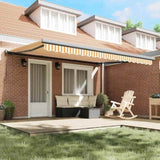 Retractable Awning Orange and White 450 x 300 cm 3330863