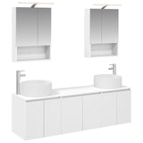 Bathroom Cabinet Set 5 pcs White Engineered Wood 3406559