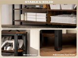 Industrial-Style Corner TV Unit - Black/Brown T3398P344744