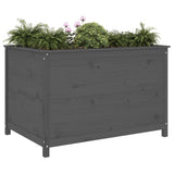 Garden Raised Bed Grey 119.5x82.5x78 cm Solid Wood Pine 825312