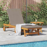 Sun Lounger Reclining Brown 63 x 199 x 85cm Solid Acacia wood 4105538