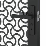 Glass Door Fretwork Black 83 x 3.5 x 201.5 cm Aluminium 42012450
