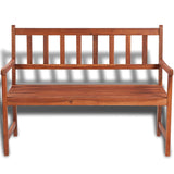 Garden Bench Light Brown Acacia hardwood Medium Durable 41448