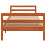 Bed Frame without Mattress Wax Brown 80x200 cm Solid Wood Pine 844486