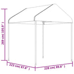 Gazebo with Roof White 17.84x2.28x2.69 m Polyethylene 3155508