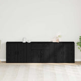 Sideboard Black Oak 240 x 33 x 70 cm Engineered Wood 3333084