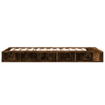 Bed Frame without Mattress Smoked Oak 75x190 cm Small Single 3280535