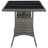 Garden Table Grey 170x80x74 cm Poly Rattan 318717