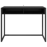 Desk with Storage Black Oak 100 x 50 x 75 cm Engineered Wood 886474