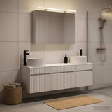 Bathroom Cabinet Set 4 pcs White Engineered Wood 3406655