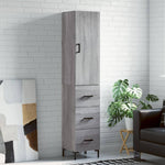 Highboard Grey Sonoma 34.5x34x180 cm Engineered Wood 3198855