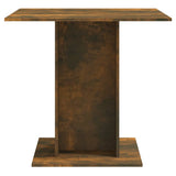 Dining Table Smoked Oak 80x80x75 cm Engineered Wood 825822