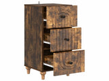 Drawer Cabinet Smoked Oak 33 x 34.5 x 90 cm Engineered Wood 894160