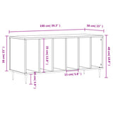 Record Cabinet Black Engineered wood 100x38x48 cm 831741