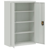 ZNTS File Cabinet Light Grey 90x40x180 cm Steel 3188319