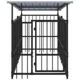 Outdoor Dog Kennel with Roof Steel 1.88 m 3124588