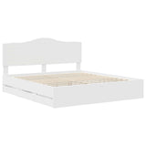 Bed Frame with Drawer White 180 x 200 cm Engineer Wood 3413387
