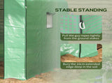 Walk-in Greenhouse with 3 Tier 12 Shelves, Small Greenhouse with Reinforced PE Cover, Garden Plant T3398P377619