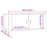 2 Piece TV Cabinet Set Smoked Oak Engineered Wood 3188739