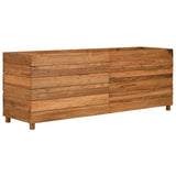 Raised Bed 150x40x55 cm Recycled Teak Wood and Steel 47426