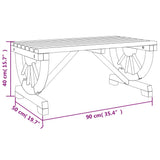 Garden Coffee Table 90x50x40 cm Solid Wood Fir 365107